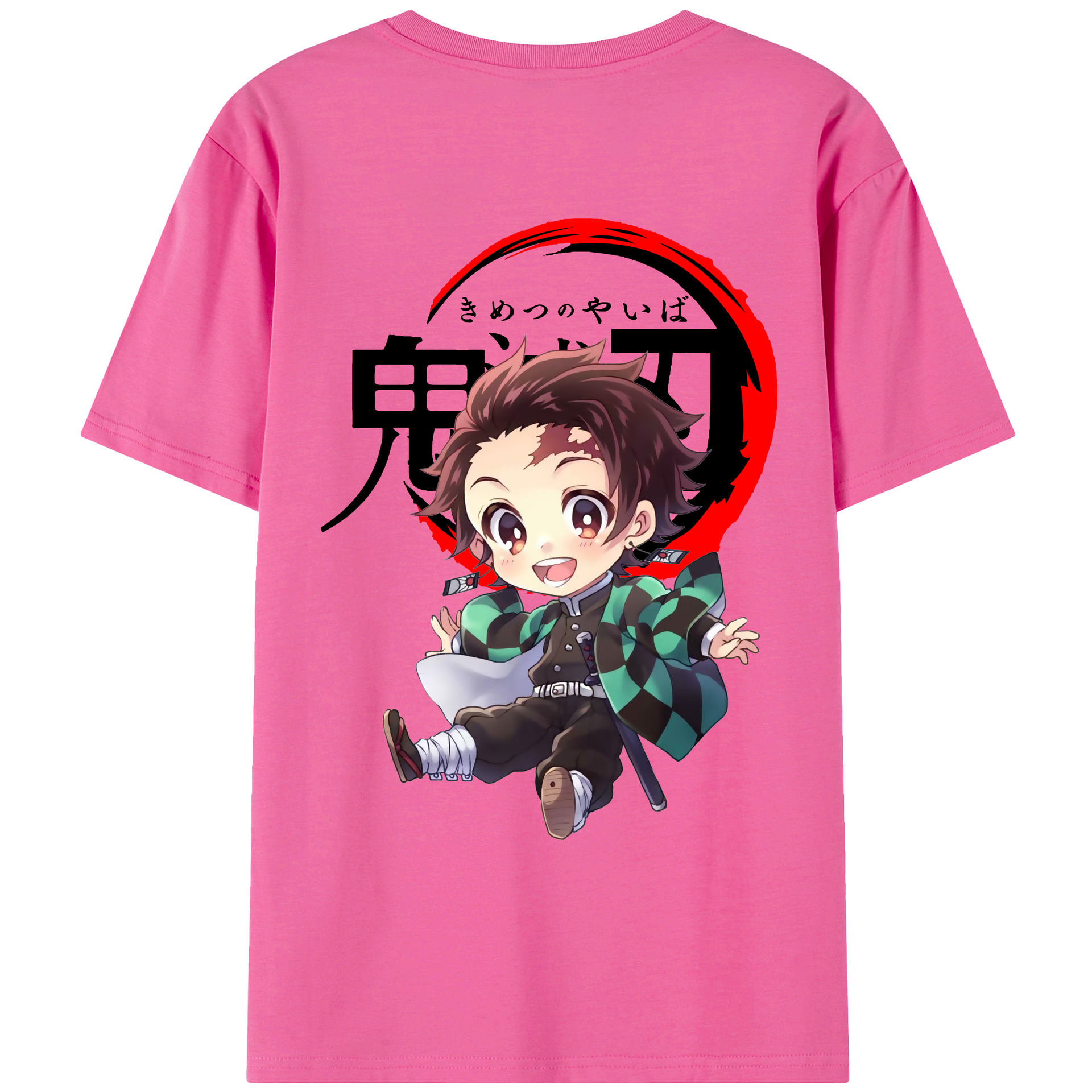 （画像用） 鬼滅の刃 竈門 炭治郎／かまど たんじろう Kamado Tanjirou レディース半袖Tシャツ(バックプリント)